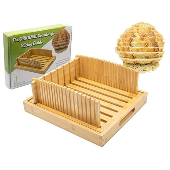 The Original Sourdough Slicing Guide 2.0 -NEW & IMPROVED -Made Exclusively For Slicing Sourdough Bread & Other Wider Loaves -Adjustable Bread Slicing Width Fits Most Sizes and Types -Sourdough Slicer Yedek Parça ve Aksesuar Fiyatı