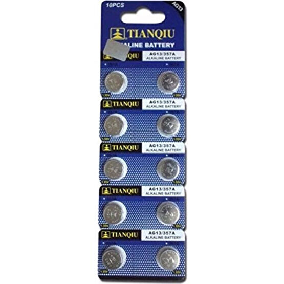 Tianqiu Tianqia AG13/LR44H/357A Alkalin Pil 10'lu Şarj Cihazları & Kitler Fiyatı