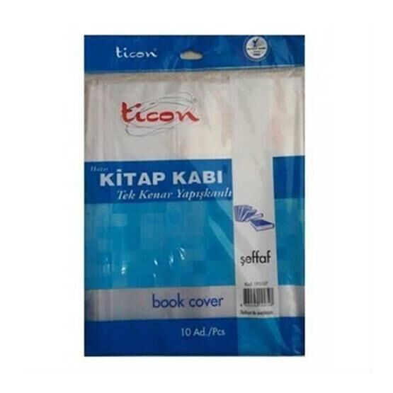 Ticon 10'Lu Şeffaf Yapışkanlı Hazır Kitap Kabı