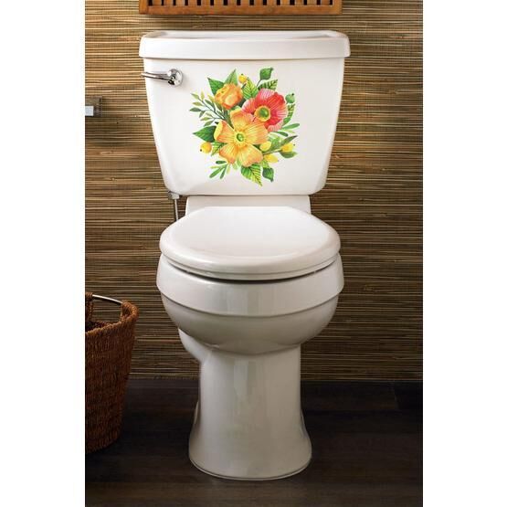 Tilki Dünyası Rengarenk Çiçekler Klozet Kapağı ve Banyo Sticker