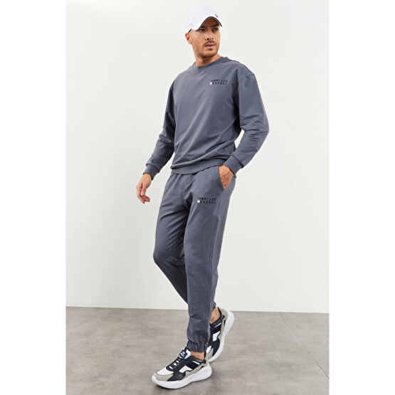 Tommy Life Petrol Erkek Casual O Yaka Oversize Lastik Paça Eşofman Takımı - 85120 Erkek Eşofman Fiyatı