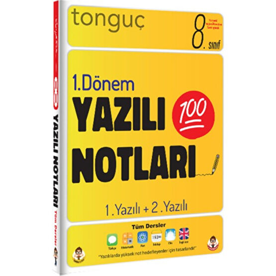 Tonguç Yayınları 8. Sınıf Yazılı Notları 1. Dönem 1 ve 2. Yazılı Kaynak Kitapları Fiyatı
