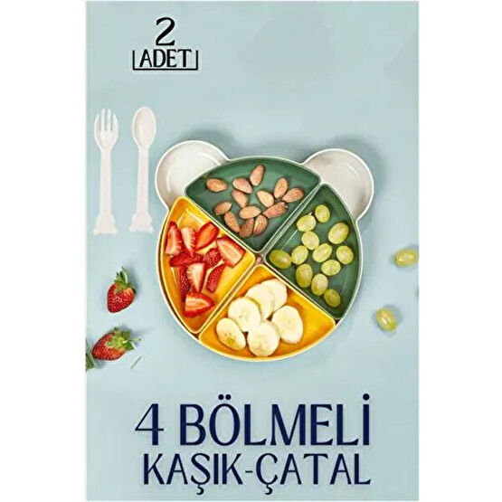 Transformacion 2 Set Çocuk Yemek Tabağı 4 Bölmeli Foscarini Design 718959 Mama Seti Fiyatı