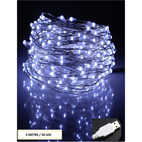 Trendkent Peri Led Işık 5 Metre Usb İle Çalışan Çok Amaçlı Dekoratif Aydınlatma - Beyaz Dekoratif Lamba Fiyatı