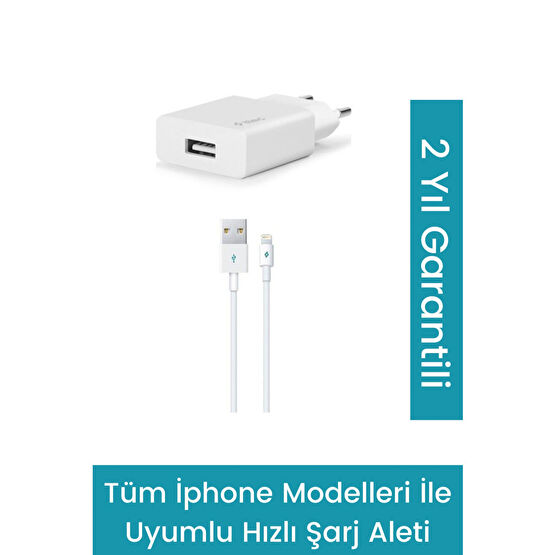 Ttec Iphone Uyumlu Şarj Aleti (İPHONE 13 - 12 - 11 - X-8-7-6 Uyumlu) 2.1a Hızlı Şarj Aleti Cep Telefonu Şarj Cihazı Fiyatı