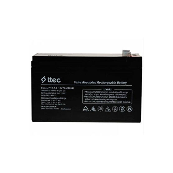 TTEC PLUS Ttec 12v 7ah- Bakımsız Kuru Akü 2022 Üretim 12 Volt 7 Amper Akü Fiyatı