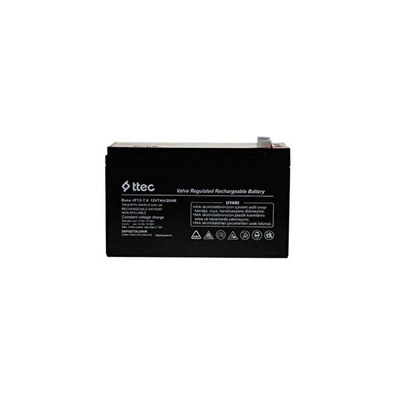TTEC PLUS Ttec 12v 7ah- Bakımsız Kuru Akü 2023 Üretim 12 Volt 7 Amper Akü Akü Fiyatı