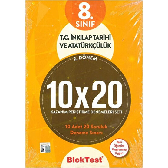 Tudem Bloktest 8.Sınıf İnkılap Tarihi 10X20 Kap Deneme.(2.Dönem) 2019 Tüm Dersler Fiyatı