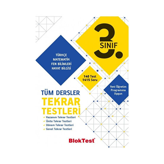 Tudem Yayınları Tudem 3.sınıf Bloktest Tüm Dersler Tekrar Testleri Yardımcı Kitaplar Fiyatı