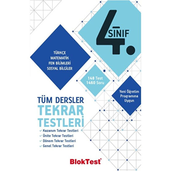 Tudem Yayınları Tudem 4.sınıf Bloktest Tüm Dersler Tekrar Testleri Tüm Dersler Fiyatı