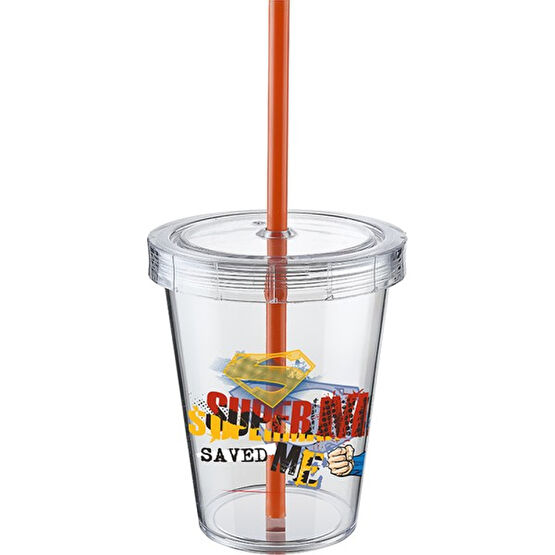 Tuffex Kristal Pipetli Bardak Superman - 9,8x9,8x17,7 Cm - 1 Adet - Renkli - 500 ml Fincan / Bardak / Kahve Takımı Fiyatı