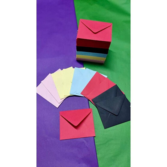 Tuğset Etiket Renkli Minik Zarf Mini Zarf 9x7 cm 10 Adet Zarf Fiyatı