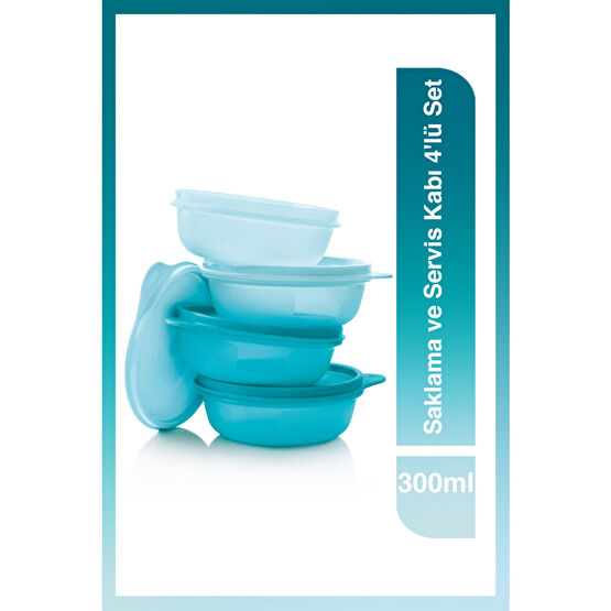 Tupperware Saklama ve Servis Kabı 4lü Set 300 ml