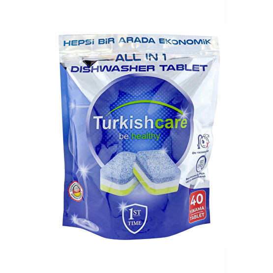 Turkishcare Hepsi Bir Arada Ekonomik 40 Yıkama Bulaşık Deterjanı Premium Tablet Bulaşık Yıkama Fiyatı