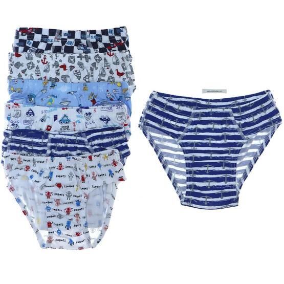 Tutku 0255 Erkek Çocuk 6 Adet  Elastan Slip Külot