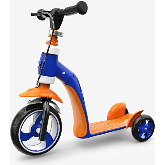 Uapqgm Çocukların Ikisi Bir Arada Scooter Bebek Kaydıraklı Bir Arabaya Oturabilir, Çok Amaçlı Işlevli Üç Tekerlekli Kaykay (Yurt Dışından) - Lacivert Pedallı Araçlar Fiyatı