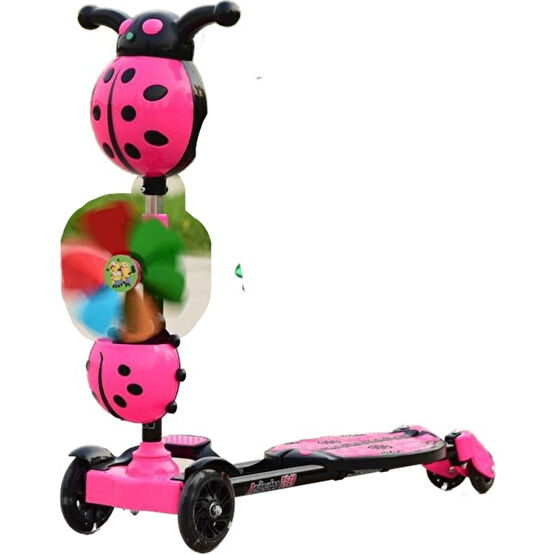 Uapqgm Scooter Çocuk Bebek Oyuncak Araba Kurbağa Araba Erkek ve Kız Slayt Araba Dört Tekerlekli Flaş Müzik (Yurt Dışından) - Kırmızı Gül Pedallı Araçlar Fiyatı