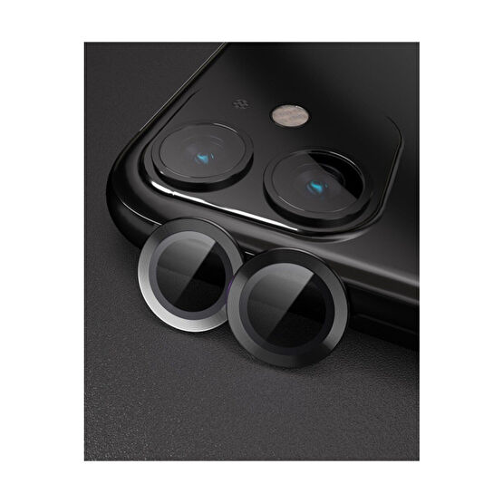 ucuzmi Iphone 11/12/12mini Uyumlu Kamera Koruyucu Renk:siyah Çerçeveli Cep Telefonu Ekran Koruyucusu Fiyatı