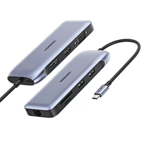 Ugreen Type-C to USB 3.0 Hdmi VGA DisplayPort Rj45 TF SD PD Dönüştürücü Adaptör Bilgisayar Çevirici ve Adaptörü Fiyatı