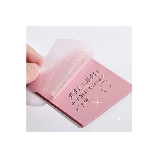 UĞURDAN Şeffaf Yapışkanlı Kare Postit Pastel Pembe 50 Yaprak Not Defteri & Bloknot Fiyatı
