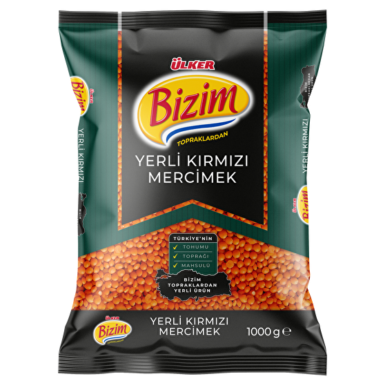 Ülker Bizim Yerli Kırmızı Mercimek 1 kg Bakliyat Fiyatı