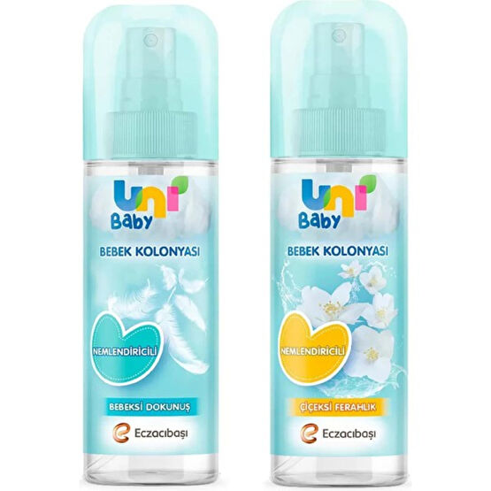 Uni Baby Bebeksi Dokunuş 150 ml + Uni Baby Çiçeksi Ferahlık Bebek Kolonyası 150 ml Bebek Kolonyası Fiyatı