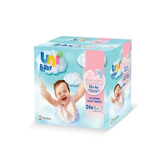 Uni Baby Ilk Adım Islak Mendil 24lü 1248 Yaprak Bebek Mendil-Islak Mendil Fiyatı