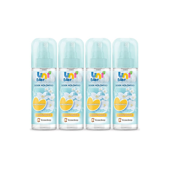 Uni Baby Kolonya Çiçeksi Kokular 150 ml X 4 Adet Bebek Pudra Fiyatı