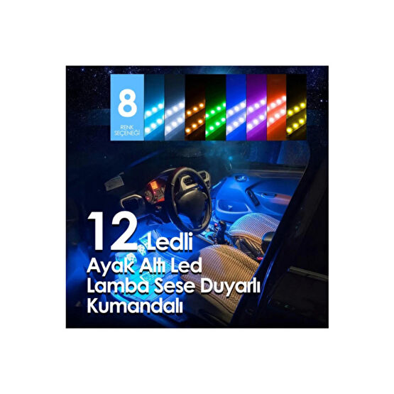 Unichrome Ayak Altı Led 12 Ledli Lamba Sese Duyarlı Led Müziğe Duyarlı 48 Led Torpido Aksesuarları & Bakımı Fiyatı
