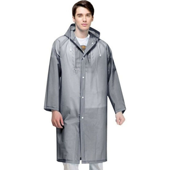 Unisex Gri Eva Kumaş Su Rüzgar Geçirmez Yağmurluk Erkek Yağmurluk Fiyatı