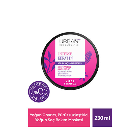 Urban Care Intense Keratin Aşırı Yıpranmış Saçlara Özel Yoğun Saç Bakım Maskesi 230 Ml-vegan Saç Bakım Maskeleri & Serumlar & Spreyler Fiyatı