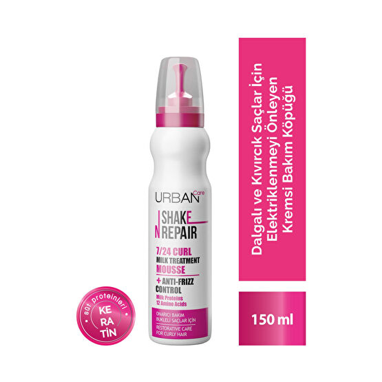Urban Care Shake N Repair 7/24 Bukleli Saçlar Için Onarıcı Bakım Köpüğü - 150 ml