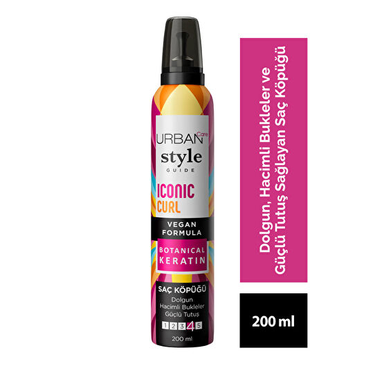 Urban Care Style Guide Iconic Curl Hacimli Bukleler Sağlayan Saç Köpüğü-güçlü Tutuş-vegan-200 ml Saç Şekillendirici Köpük Fiyatı