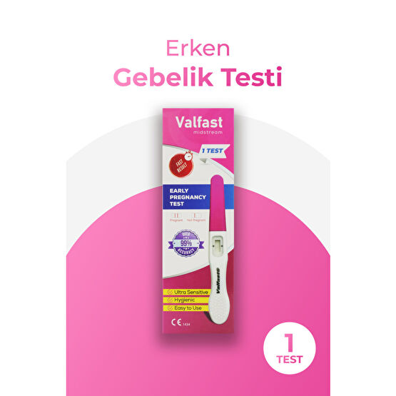 Valfast Erken Gebelik Testi Hızlı Hamilelik Testi 1 Adet Gebelik / Hamile ve Ovülasyon Testi Fiyatı