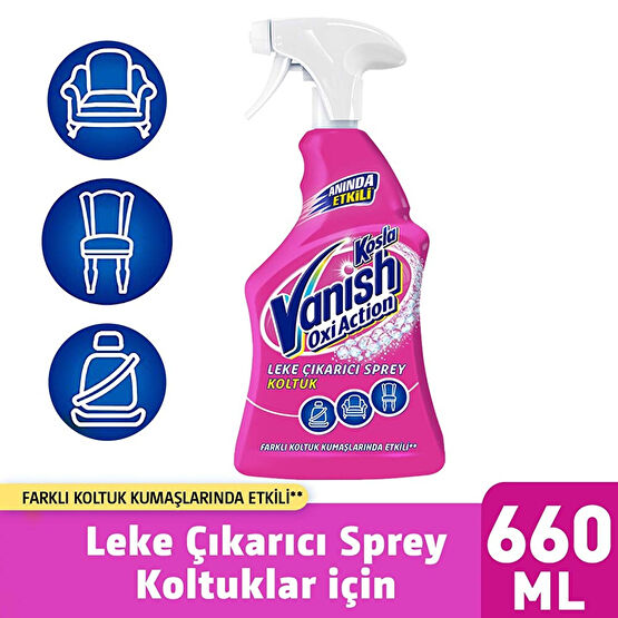 Vanish Kosla Zorlu Lekeler için Leke Çıkarıcı Sprey Koltuk 660 ml Çamaşır Makinesi Ürünleri Fiyatı