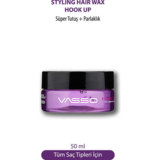 Vasso 24 Saat Dalgalı Ve Kıvırcık Saçlar Için Süper Tutuş Ve Parlaklık Kazandıran Wax - Hook-Up Pro 50 Ml 8699216347867 - 1 Saç Şekillendirici Krem Fiyatı