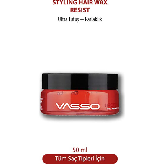 Vasso Kısa Saçlar Için 24 Saat Ultra Tutuş Ve Parlaklık Veren Wax - Resist Pro Aqua 50 Ml 8699216347850 - 1 Saç Şekillendirici Krem Fiyatı