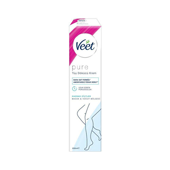 Veet Pure 200ml Tüy Dökücü Krem Hassas Ciltler Tüy Dökücüler ve Azaltıcılar Fiyatı