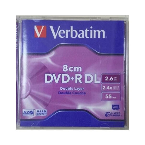 Verbatim Mini DVD+R Dl 8 cm 2.6GB 55 Min + Mini Kamera DVD Kaset & Depolama Ürünleri Fiyatı