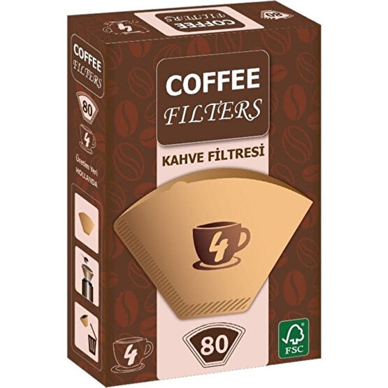 Vestron Coffee Filters Filtre Kahve Kağıdı No:4 80'li Elektrikli Mutfak Aletleri Aksesuarı Fiyatı