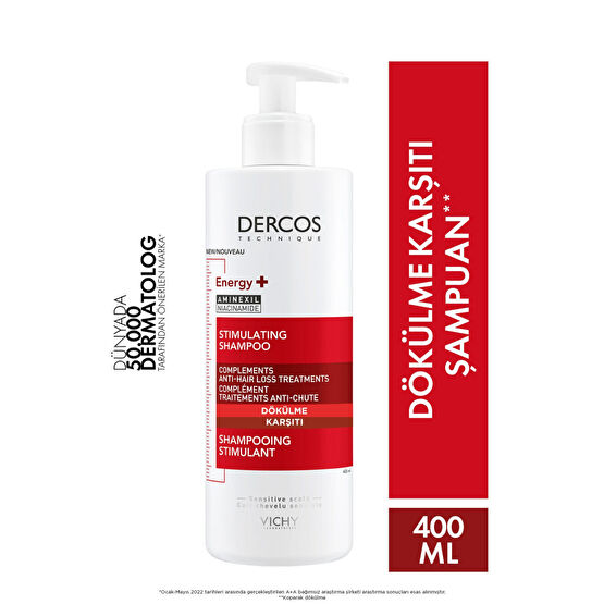 Vichy Dercos Energy Saç Dökülmesi Karşıtı Şampuan 400 ml