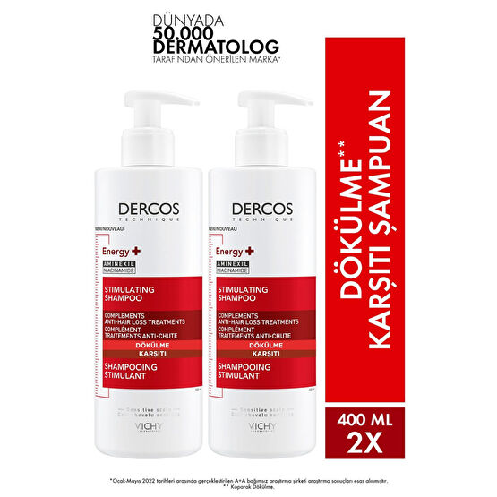 Vichy Dercos Saç Dökülmesine Karşı Bakım Şampuanı 400ml X 2 Adet Şampuan ve Saç Kremi Fiyatı