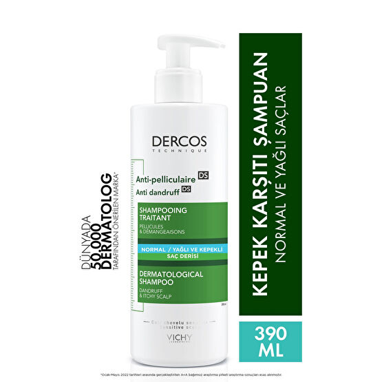 Vichy Dercos Yağlı Saçlar Için Kepeğe Karşı Bakım Şampuanı 390ml
