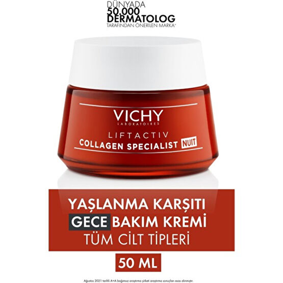 Vichy Liftactiv Collagen Specialist Night 50ML |  Gece Bakım Kremi Gece Kremleri Fiyatı