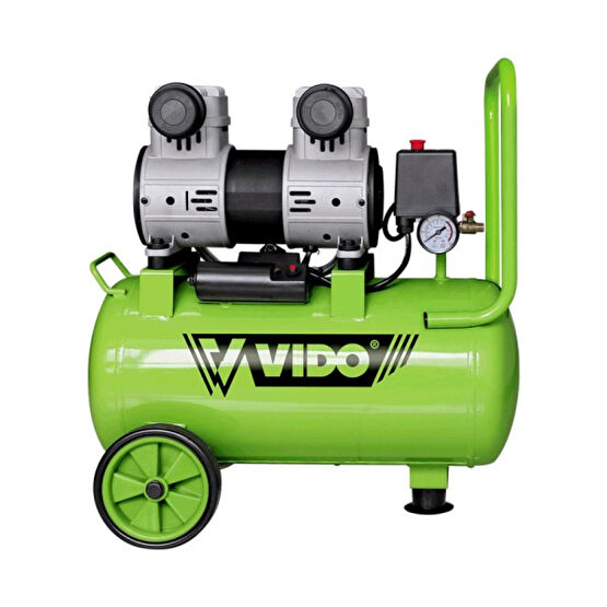 Vido WD060212415 1100W/1.5HP 24L Yağsız Sessiz Kompresör Hava Kompresörü Fiyatı