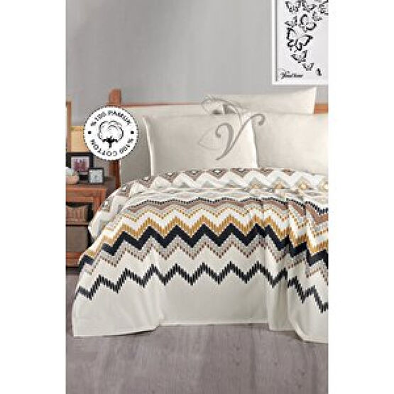 Vionel Home %100 Pamuk Çift Kişilik Baskılı Pike (8 Farklı Desen) Krem Pike & Pike Takımı Fiyatı