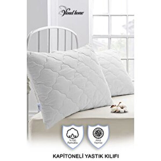 Vionel Home %100 Pamuk Kapitoneli Yastık Alezi Koruyucu Kılıf (50x70 Cm) 2 Adet Yastık Kılıfı Fiyatı