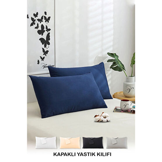 Vionel Home Pamuklu 2li Yastık Kılıfı 50x70 Cm Düz Gece Mavisi Yastık Kılıfı Fiyatı
