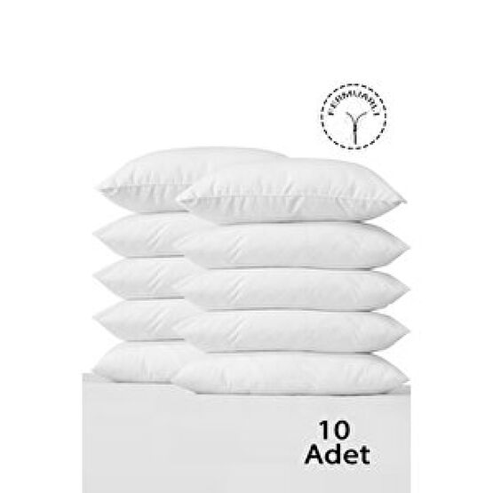 Vionel Home Pamuklu 50x70 Beyaz İç Astar, Fermuarlı Yastık Kılıfı, 10'lu Yastık Şiltesi 10 Adet Yastık Kılıfı Fiyatı