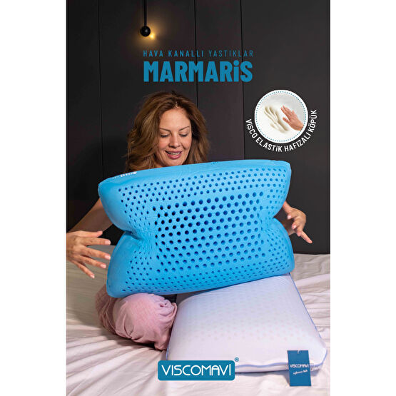 viscomavi Ortopedik Visco Yastık (MARMARİS HAVA KANALLI KLASİK VİSCO YASTIK 60X40X15 CM) Yastık Fiyatı